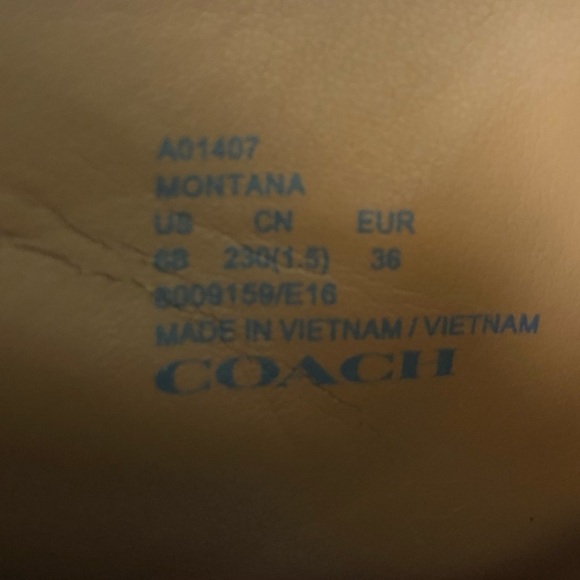 Coach Montana Butter Soft Leather Black Booties Sz.6B Fall Boots Pointy Toe - Picture 2 of 8